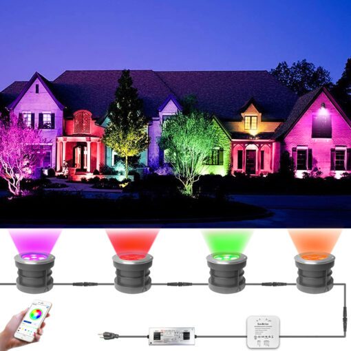 Led RGBW stainless steel circular buried light UD6W-RGBW - Image 4