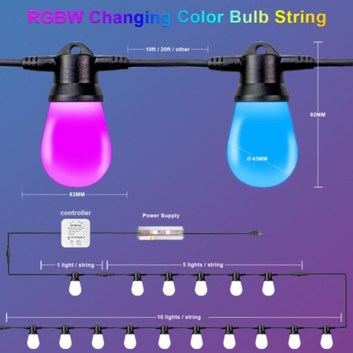 Bulb String Lights GLMD181-RGBW - Image 7
