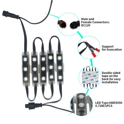 3 LED Window Lights GLMD192 and Track - Image 7