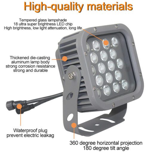 Square Ground Light LS18W-RGBW - Image 2