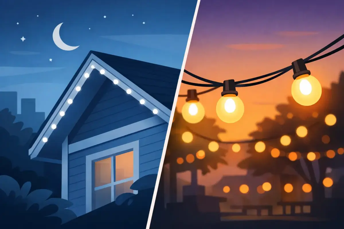 Permanent Lights vs String Lights